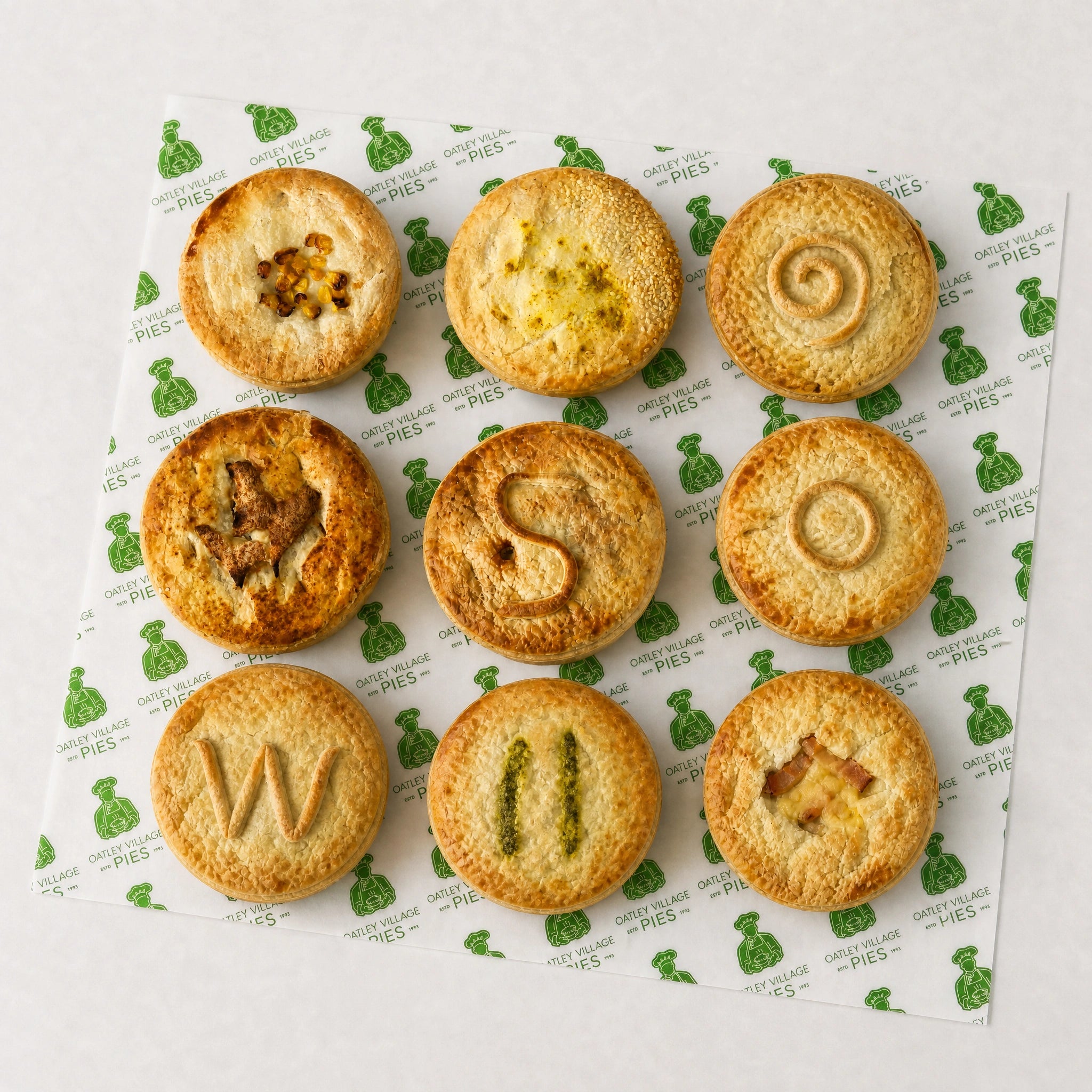 Oatley Village Pies Box of 9